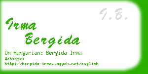 irma bergida business card